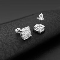 Unisex Round Moissanite Classic Stud Earrings