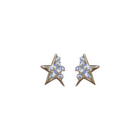 Mini Broken Crystal Star Sterling Silver Stud Earrings
