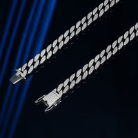 Men's Cubic Hollow Chain Necklace, 925 Sterling Silver