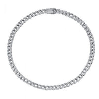 Men's Cubic Hollow Chain Necklace, 925 Sterling Silver