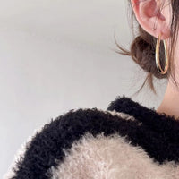 Hollow Waterdrop Circle Hoop Earrings, 925 Sterling Silver