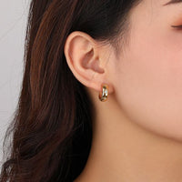 Crystal Star and Moon Huggie Hoop Earrings