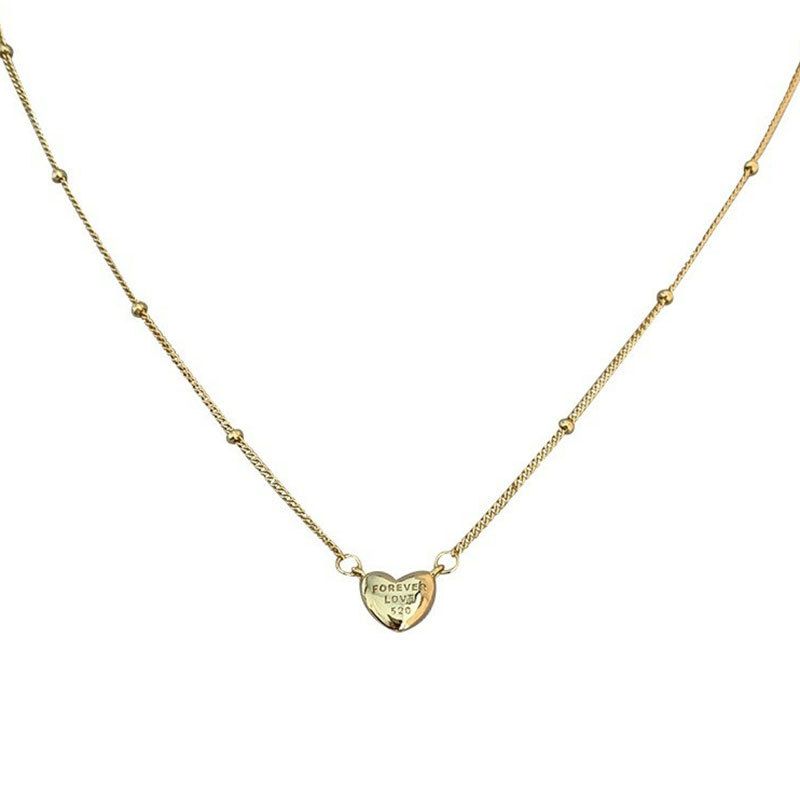 Forever Love 520 Heart Necklace, 925 Sterling Silver
