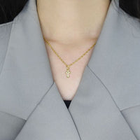 Crystal Cross Necklace in 925 Sterling Silver