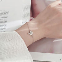 Summer Daisy Crystal Sterling Silver Bracelet