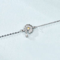 Summer Daisy Crystal Sterling Silver Bracelet