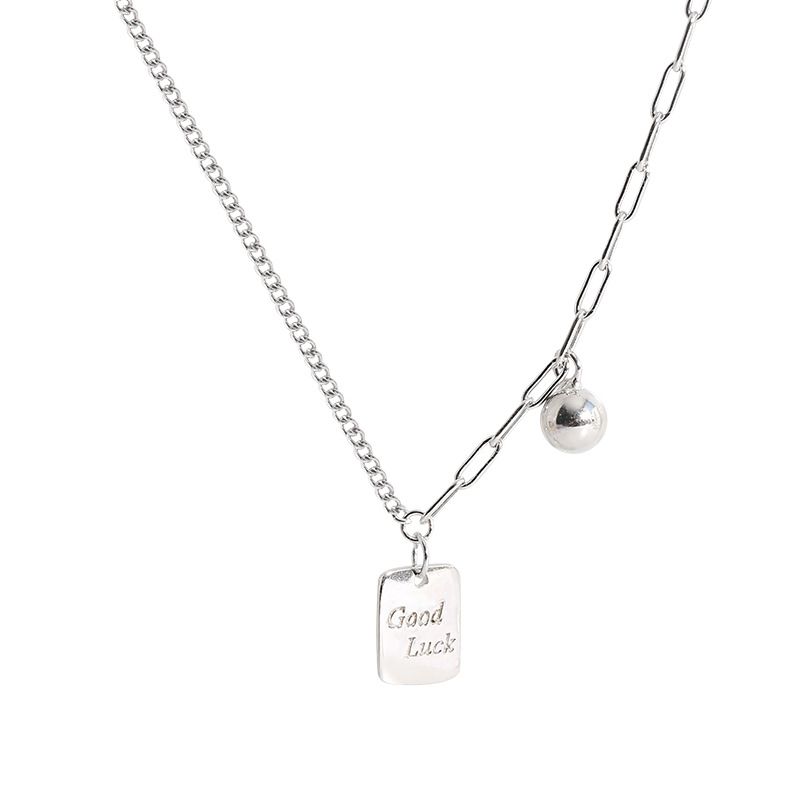 Good Luck Rectangle Drop Necklace