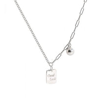 Good Luck Rectangle Drop Necklace