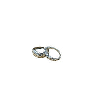 Vintage Irregular Meteorite Sterling Silver Adjustable Ring
