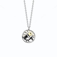 Mountains and Sea Waves Promise Necklace