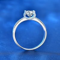 Cowhead Moissanite Crystal Adjustable Ring, 925 Sterling Silver