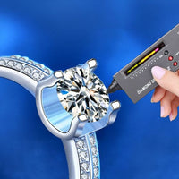 Cowhead Moissanite Crystal Adjustable Ring, 925 Sterling Silver