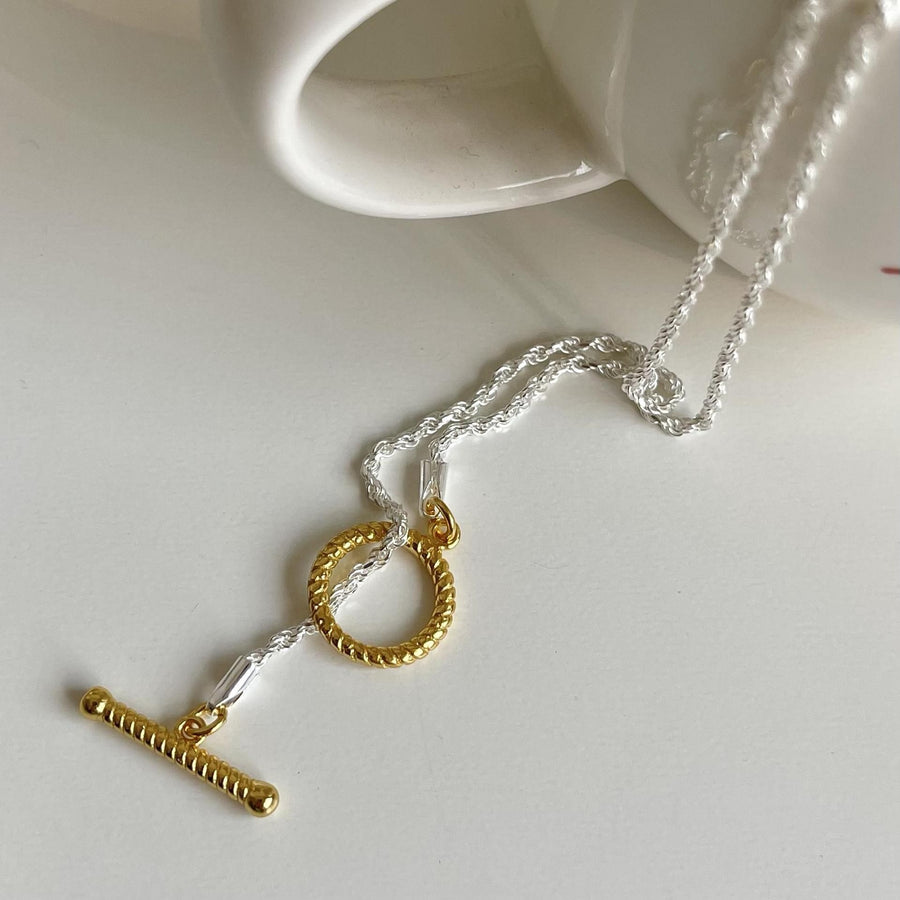 Simple OT Shape 925 Sterling Silver Necklace