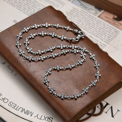 Vintage Cross 925 Sterling Silver Necklace