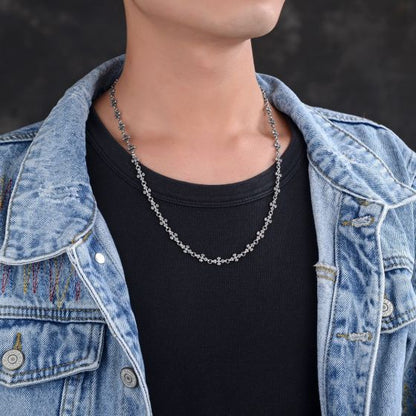 Vintage Cross 925 Sterling Silver Necklace