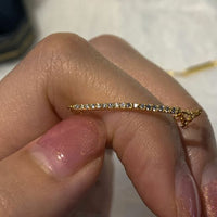 Double Layer Crystal Lines Bracelet in 925 Sterling Silver