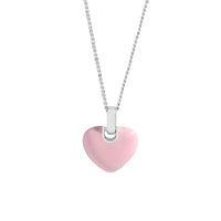 Honey Moon Epoxy Heart Necklace in 925 Sterling Silver