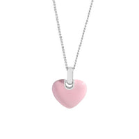 Honey Moon Epoxy Heart Necklace in 925 Sterling Silver