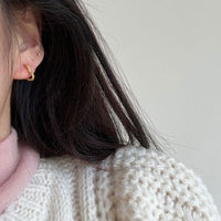 Irregular Lava Heart 925 Sterling Silver Hoop Earrings