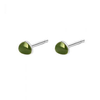 Green Avocado 925 Sterling Silver Stud Earrings