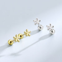 Five Petal Small Flower Stud Earrings