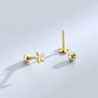 Five Petal Small Flower Stud Earrings