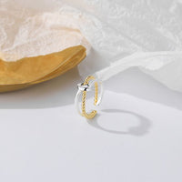 Double Layer Beaded Knot Ring, 925 Sterling Silver, Adjustable