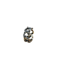 Vintage Twisted Cross Adjustable Sterling Silver Ring
