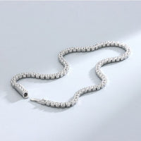Princess-Cut Crystal Tennis Bracelet in 925 Sterling Silver