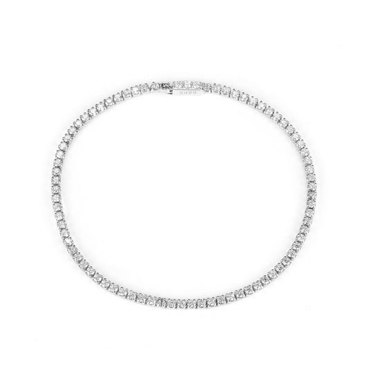 Princess-Cut CZ Tennis Bracelet in 925 Sterling Silver