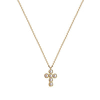 Shell Pearl Cross Necklace in 925 Sterling Silver