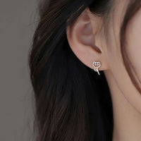Hollow Tulip Flower 925 Sterling Silver Stud Earrings