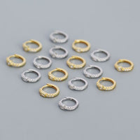Square-Oval Geometry Crystal Huggie Hoop Earrings, 925 Sterling Silver
