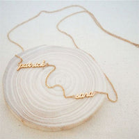 Personalized Name Letter Necklace, 2-4 Names, 925 Sterling Silver