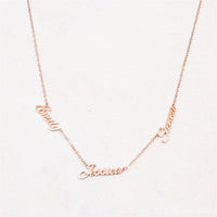 Personalized Name Letter Necklace, 2-4 Names, 925 Sterling Silver