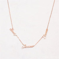 Personalized Name Letter Necklace, 2-4 Names, 925 Sterling Silver