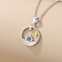 Moon Star Sun Pendant Couple Necklaces
