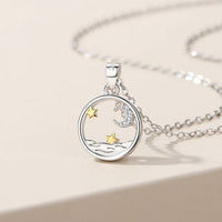 Moon Star Sun Pendant Couple Necklaces