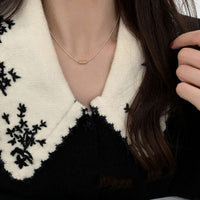 Classic Heart, Circle and Tube Bead Chain Necklace 925 Sterling Silver