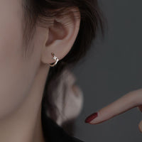 Fangxing Star Ear Buckle S925 Pure Silver Earrings