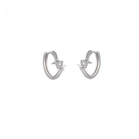 Fangxing Star Ear Buckle S925 Pure Silver Earrings