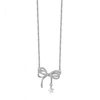 Honey Moon Crystal Bow-Knot Star Necklace