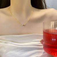 Colorful Crystal Rainbow Sterling Silver Necklace