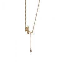 Ginkgo Leaf Shell Pearl Tassel Necklace, 925 Sterling Silver