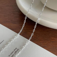 Masculine Hollow Pig Nose Sterling Silver Necklace