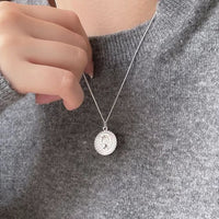 Elizabeth Portrait Coin 925 Sterling Silver Necklace