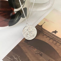 Elizabeth Portrait Coin 925 Sterling Silver Necklace