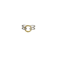 Geometry Circle Double Layer 925 Sterling Silver Adjustable Ring