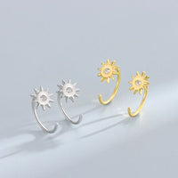 Sunshine Crystal Stud Earrings in 925 Sterling Silver