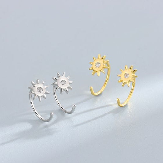 Sunshine CZ Stud Earrings in 925 Sterling Silver